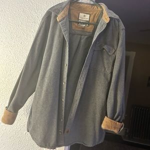 Solid flannel button up